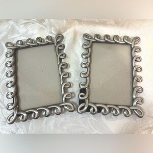 Brushed stainless steel photo frames 4x6